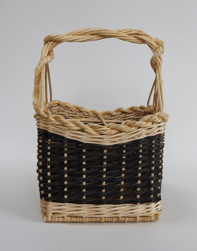 Panier 4 bouteilles - Anse cordelée